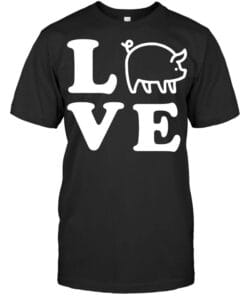 Pig Love T Shirt Unisex Short Sleeve Classic Tee