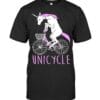 Unicycle T Shirt Unisex Short Sleeve Classic Tee