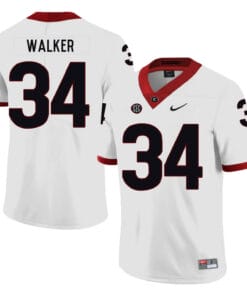 Georgia Bulldogs #34 Herchel Walker Jersey NCAA College Football White