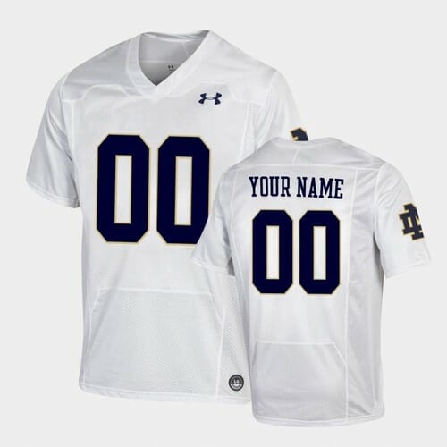 Notre Dame Personalized Jersey Name Number Football Jersey White