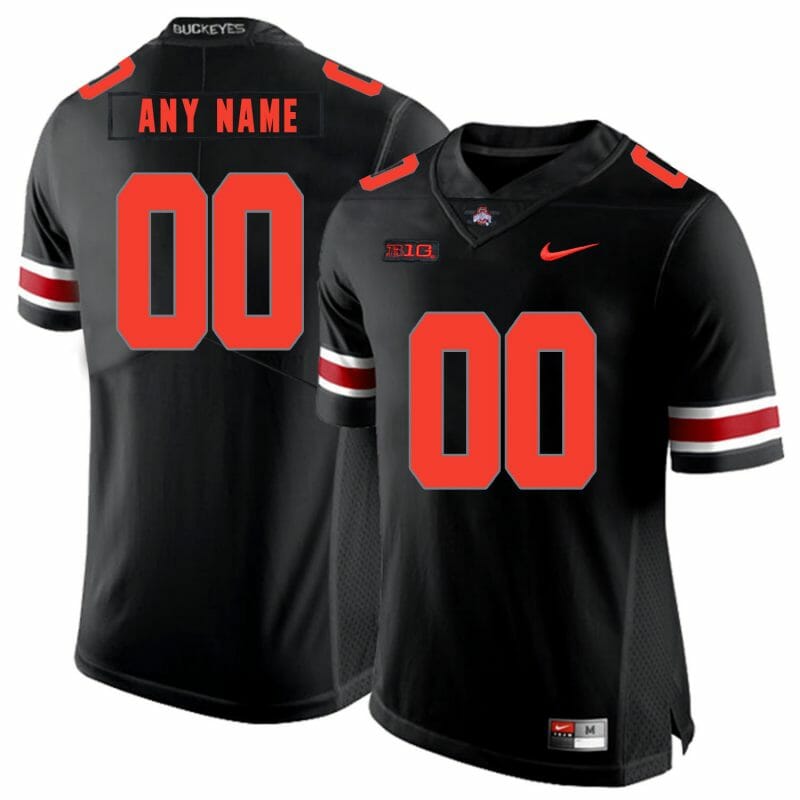 Custom Ohio State Football Jersey Big Patch Black