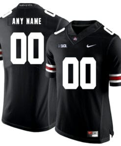 Custom Ohio State Football Jersey Big Patch Black White