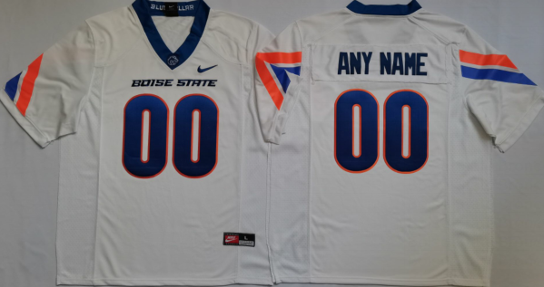 Custom Boise State Broncos Jersey Name and Number College Football Jersey White