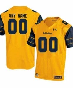 Custom California Golden Bears Jersey Name and Number Football Yellow