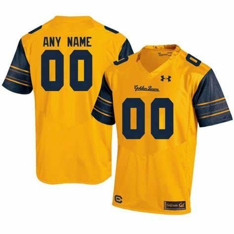 Custom California Golden Bears Jersey Name and Number Football Yellow