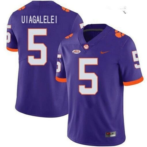 Clemson Tigers #5 D.J. Uiagalelei NCAA College Football Jersey Purple