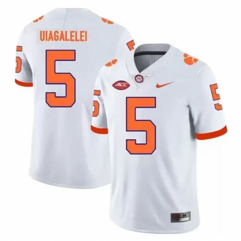 Clemson Tigers #5 DJ Uiagalelei Jersey NCAA College Football White