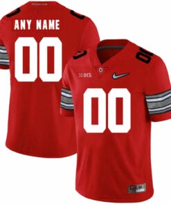 Custom Ohio State Football Jersey Diamond Patch Red