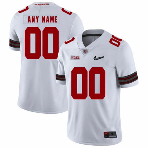 Custom Ohio State Jersey Football Diamond Patch White