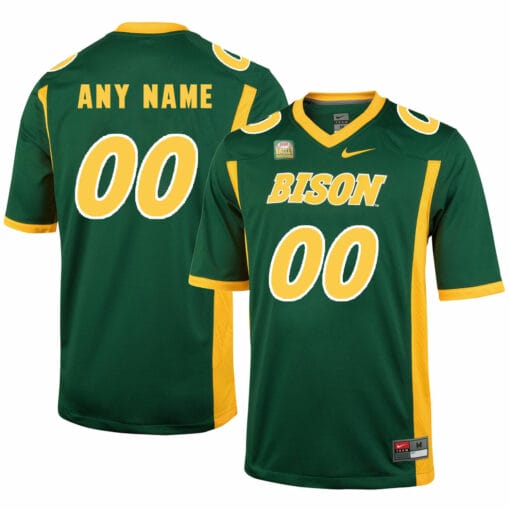 Custom North Dakota Football Jersey Name and Number Football Jersey Green