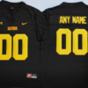 Custom Iowa Hawkeyes Jersey Name and Number College Football Black