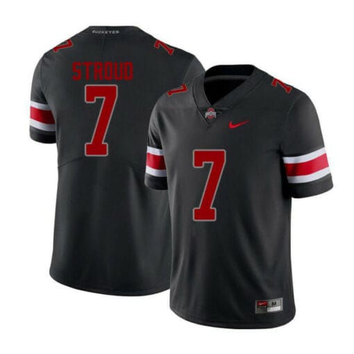Ohio State Buckeyes #7 CJ Stroud Jersey Limited Black Alumni Football