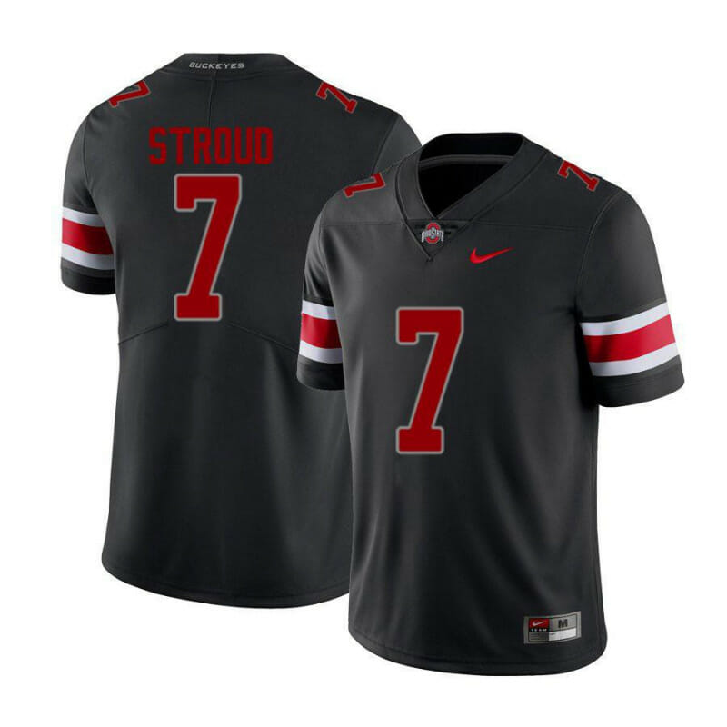 Ohio State Buckeyes #7 CJ Stroud Jersey Limited Black Alumni Football
