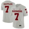 Oklahoma Sooners #7 Spencer Rattler College Football Jersey White