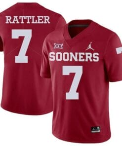 Oklahoma Sooners #7 Spencer Rattler Jersey NCAA College Football Red