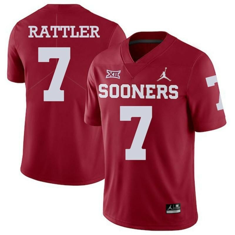 Oklahoma Sooners #7 Spencer Rattler Jersey NCAA College Football Red