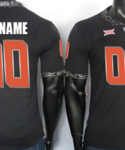 Custom Oklahoma State Football Jerseys Name and Number College Football Jersey Black