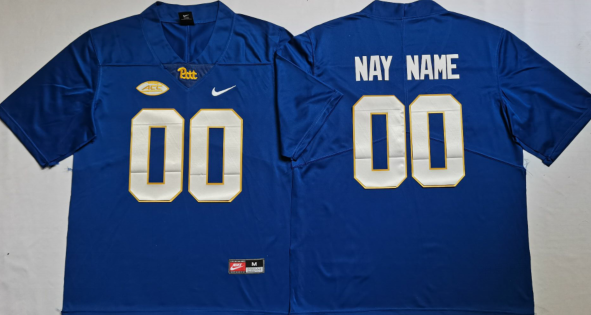 Pitt Panthers Custom Football Jersey Name And Number College Blue