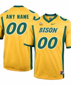 Custom North Dakota Jersey Name and Number Football Jersey Yellow