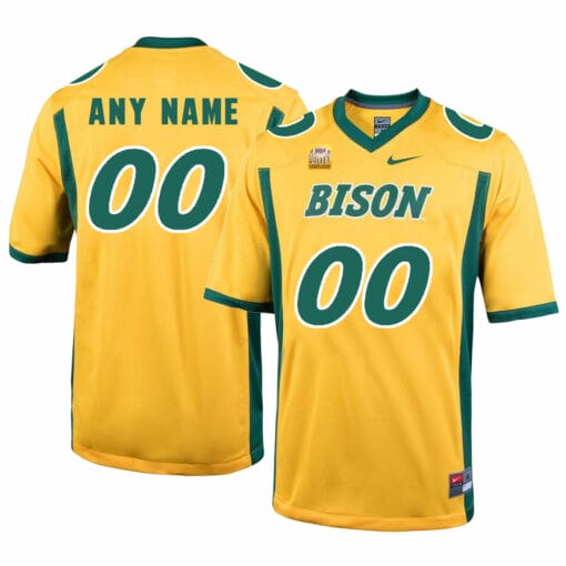Custom North Dakota Jersey Name and Number Football Jersey Yellow