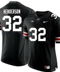 Ohio State Buckeyes #32 TreVeyon Henderson Jersey Football Black