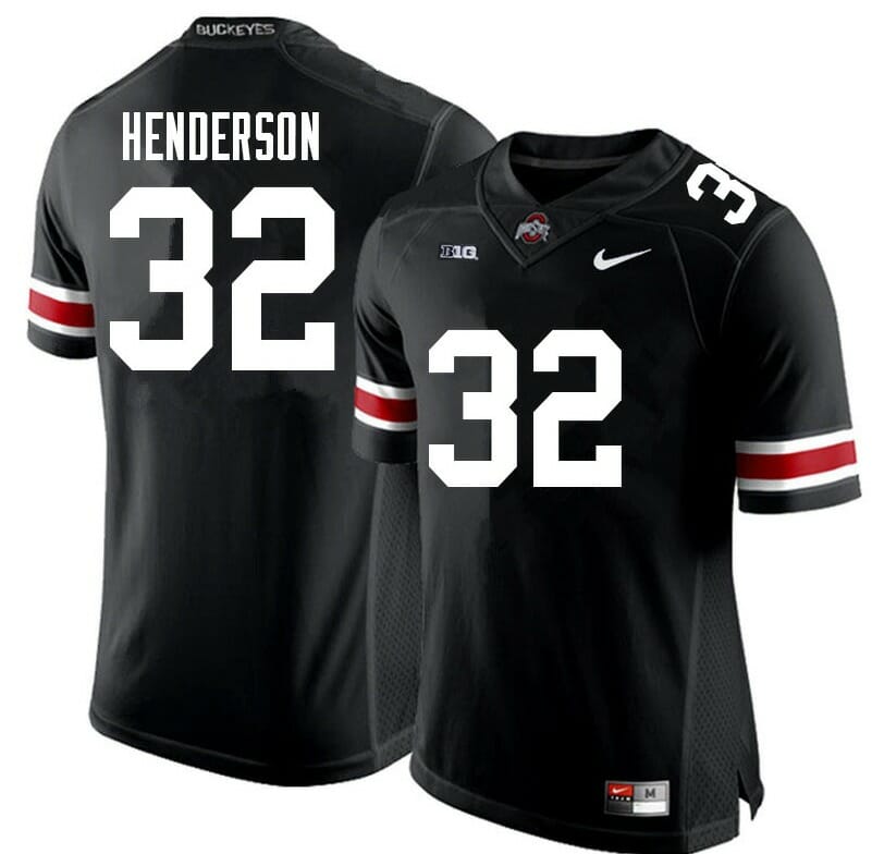 Ohio State Buckeyes #32 TreVeyon Henderson Jersey Football Black