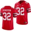 Ohio State Buckeyes #32 TreVeyon Henderson Jersey Football Scarlet