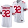 State Buckeyes #32 TreVeyon Henderson Jersey Football White