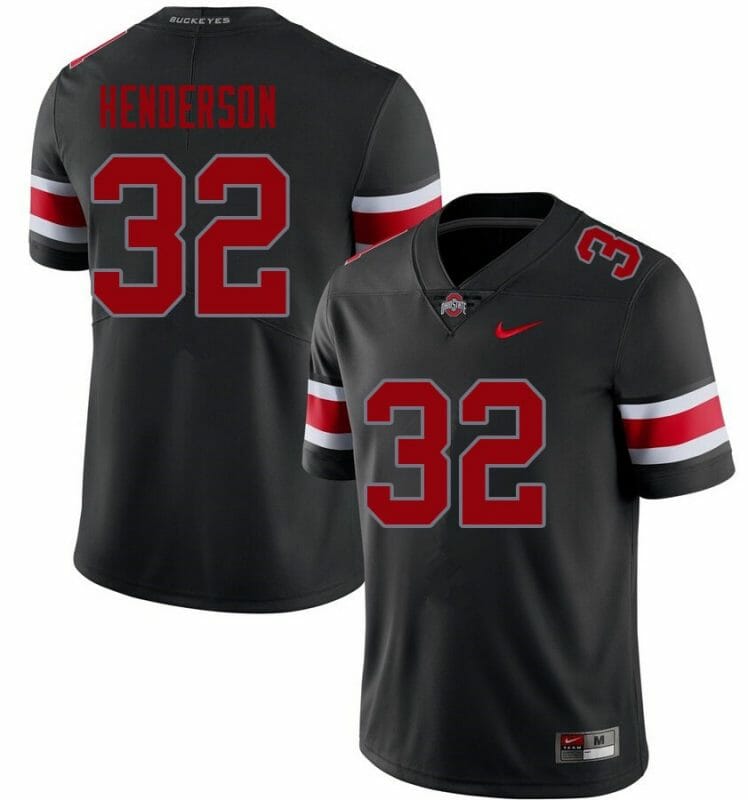 Ohio State Buckeyes #32 TreVeyon Henderson NCAA Football Jersey Black