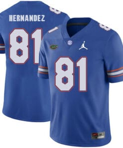 Florida Gators #81 Aaron Hernandez Jersey NCAA Football Blue Logo Patch