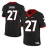 Georgia Bulldogs #27 Nick Chubb Jersey College Football Black