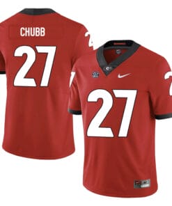 Georgia Bulldogs #27 Nick Chubb Jersey College Football Red