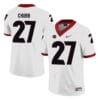 Georgia Bulldogs #27 Nick Chubb Jersey College Football White
