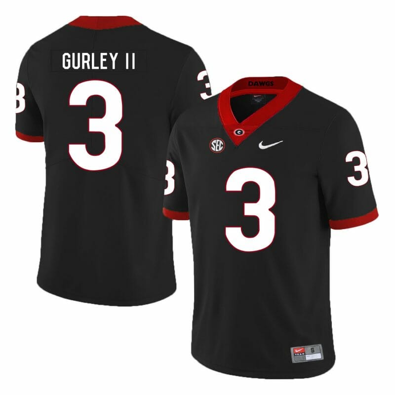Georgia Bulldogs #3 Todd Gurley II Jersey College Football Black