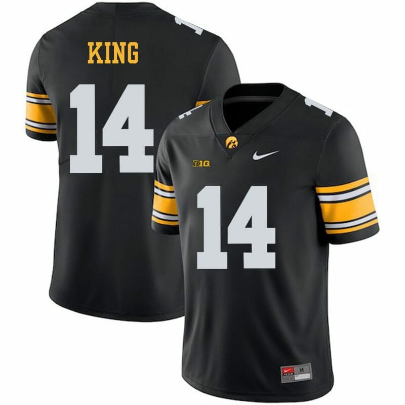 Iowa Hawkeyes #14 Desmond King Jersey NCAA College Football Black