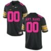 Iowa Hawkeyes Custom Name and Number NCAA Football Jersey Pink Black