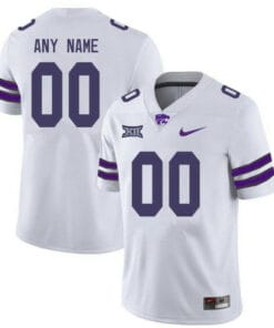 Custom Kansas State Wildcats Jersey Name Number NCAA Football White