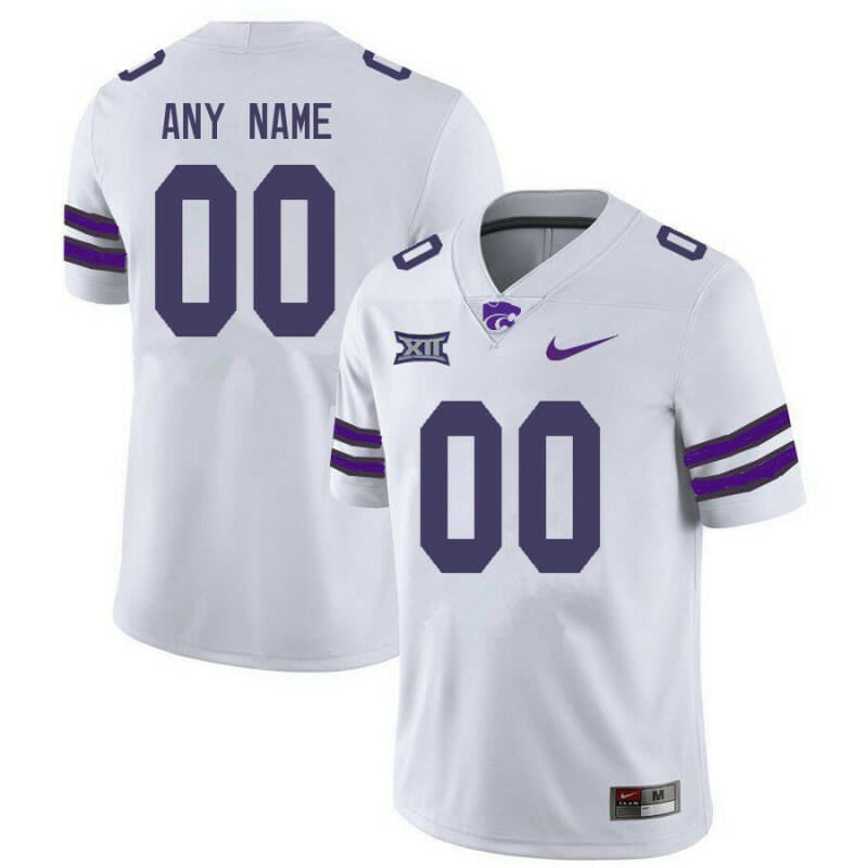 Custom Kansas State Wildcats Jersey Name Number NCAA Football White