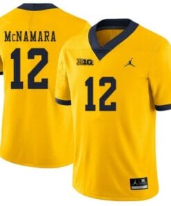 Michigan Wolverines #12 Cade McNamara Jersey Yellow College Football