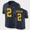 Michigan Wolverines #2 Charles Woodson Jersey Navy College Football