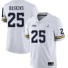 Michigan Wolverines #25 Hassan Haskins Jersey White College Football