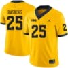 Michigan Wolverines #25 Hassan Haskins Jersey Yellow College Football