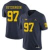 Michigan Wolverines #97 Aidan Hutchinson Jersey Navy College Football