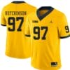 Michigan Wolverines #97 Aidan Hutchinson Jersey Yellow College Football Jersey