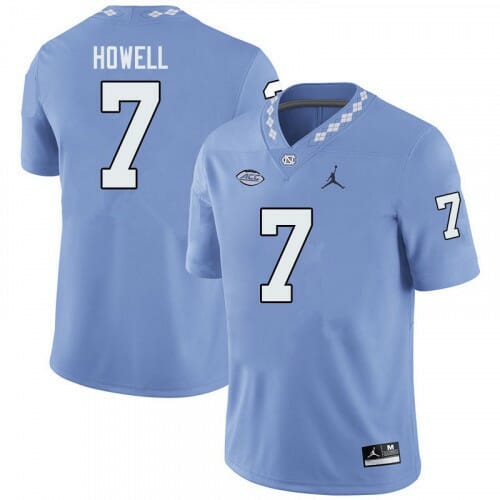 North Carolina Tar Heels #7 Sam Howell Jersey College Football Blue