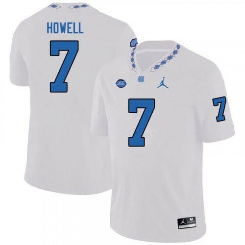 North Carolina Tar Heels #7 Sam Howell Jersey College Football White