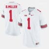 Ohio State Buckeyes #1 Braxton Miller College Football White Jersey