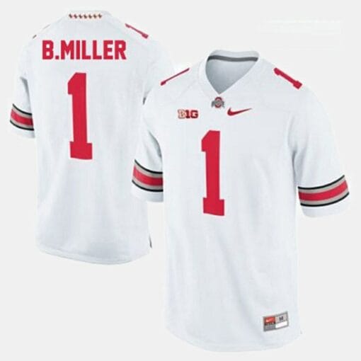 Ohio State Buckeyes #1 Braxton Miller College Football White Jersey