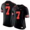 Ohio State Buckeyes #7 Ted Ginn Jr Jersey College Football Black Shadow