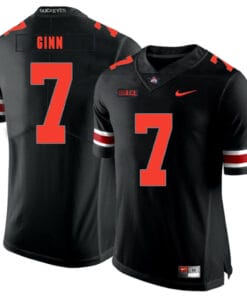 Ohio State Buckeyes #7 Ted Ginn Jr Jersey College Football Black Shadow